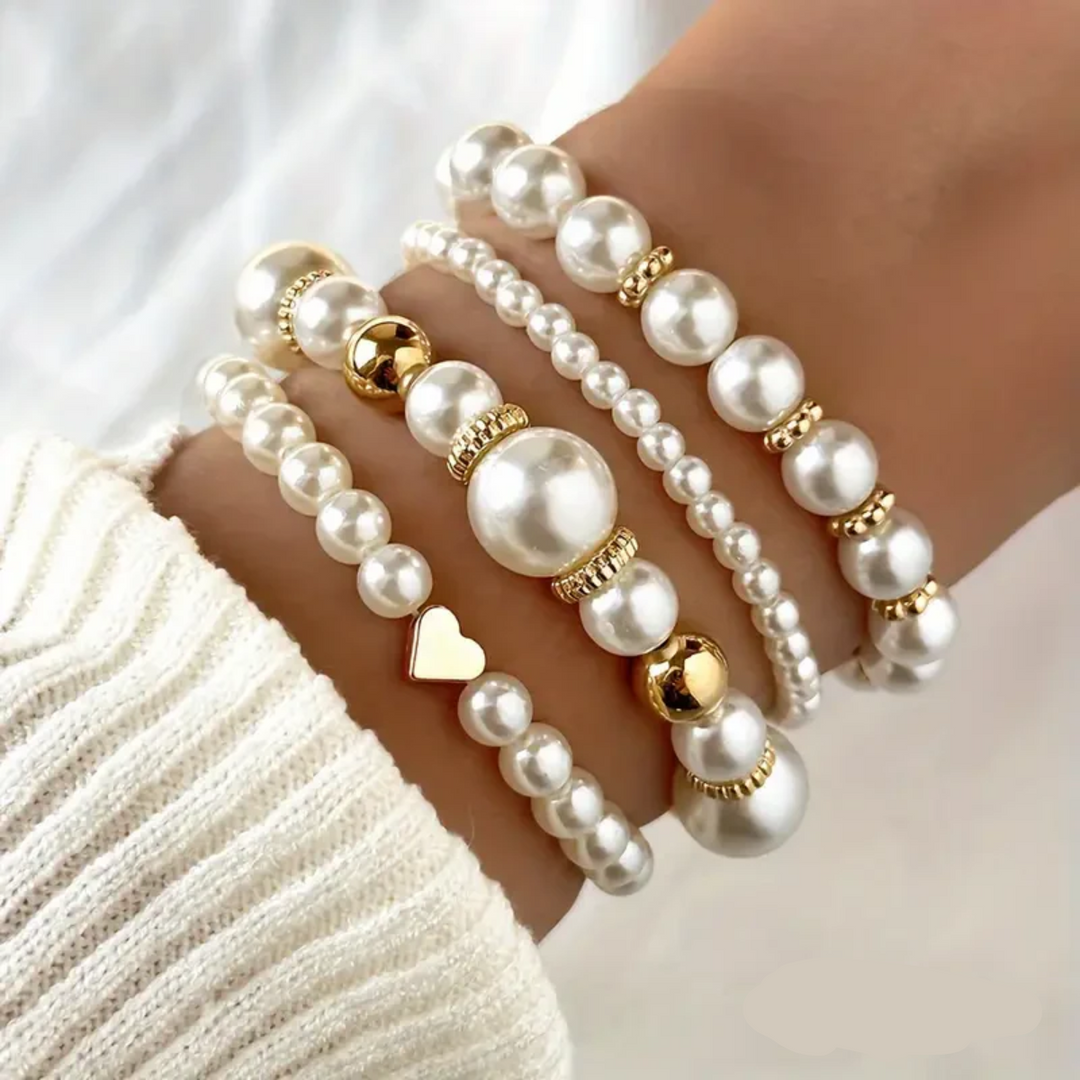 Elegance Pearl Bracelet Set