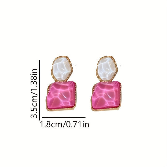 Shiny Geometric Shape Dangle Earrings