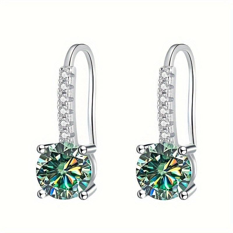 Colorful Moissanite Drop Earrings
