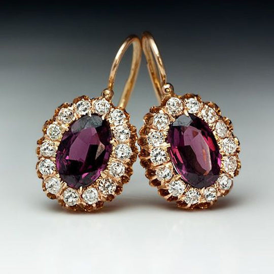 Golden Teardrop Zirconia Dangle Earrings