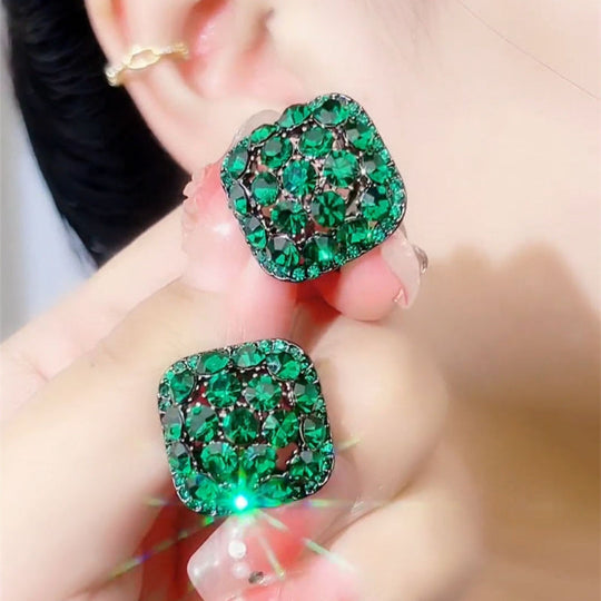 Vintage Diamond-Shaped Earrings