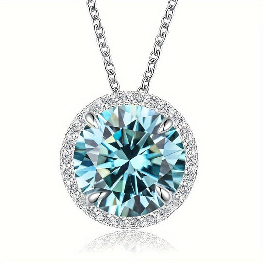 Moissanite Drop Pendant Necklace