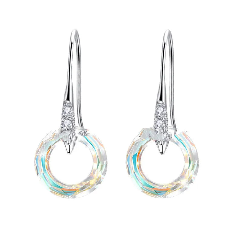 Cosmic Ring Crystal Drop Earrings