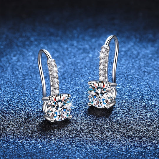 Colorful Moissanite Drop Earrings