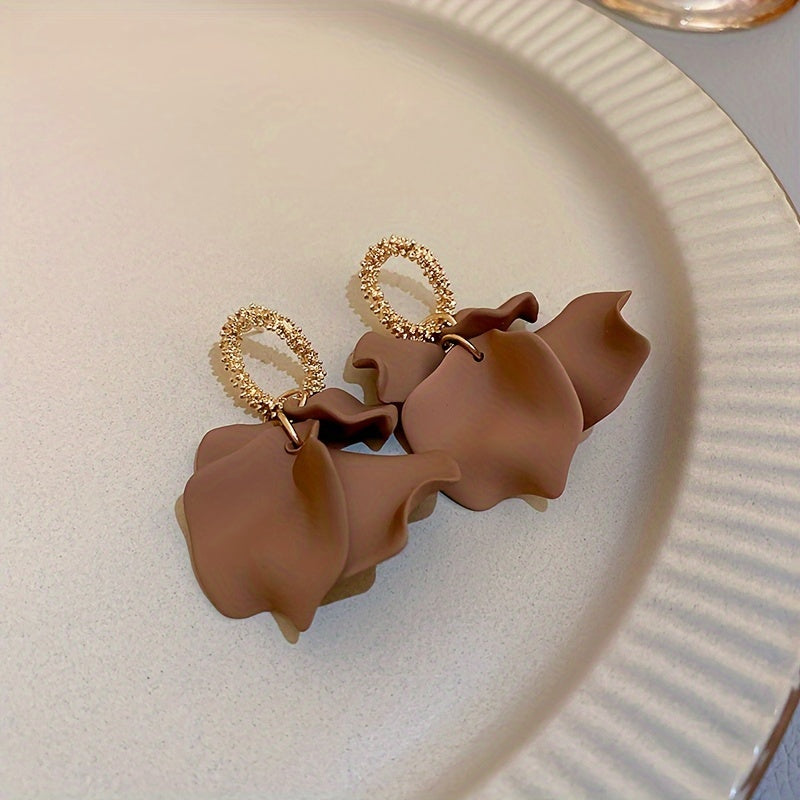 Elegant Tassel Petal Earrings