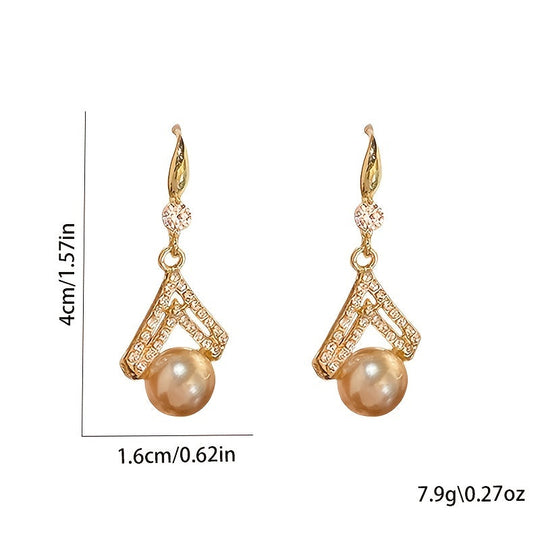 Zirconia Triangle Silver Earrings