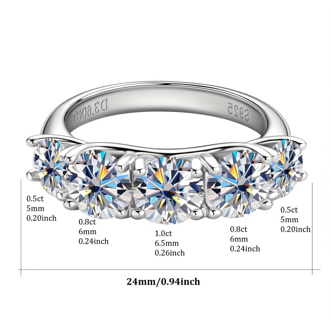 Five-Stone Moissanite Ring