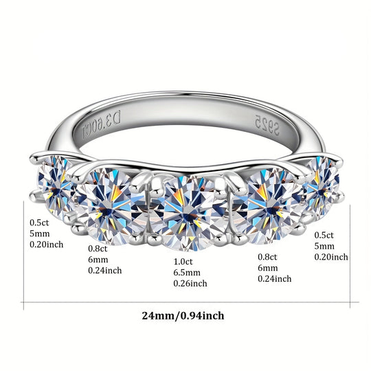 Five-Stone Moissanite Ring