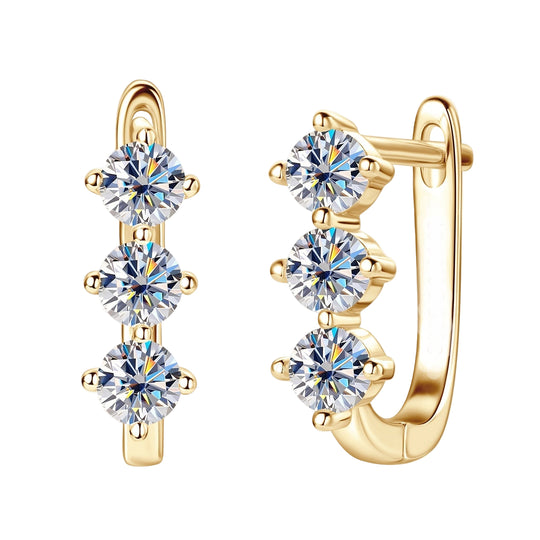 Moissanite Hoop Earrings