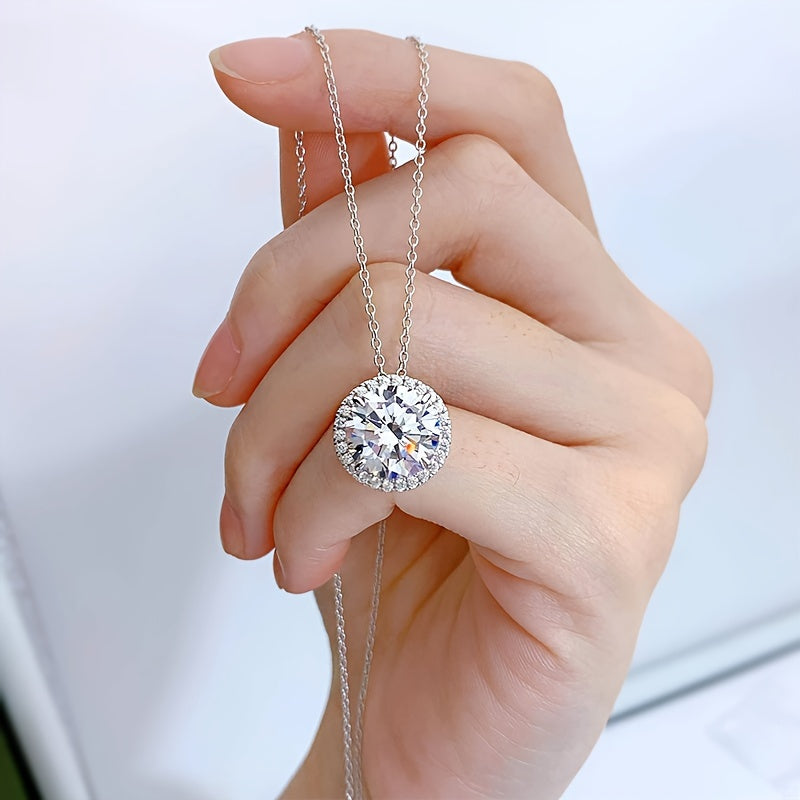 Moissanite Drop Pendant Necklace