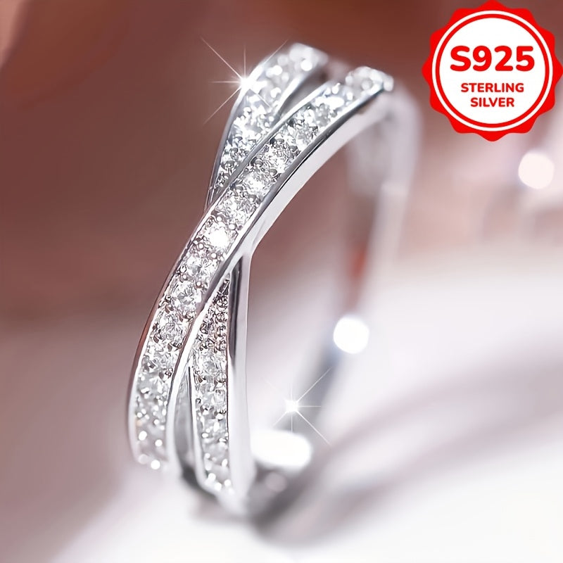 Minimalist Trendy X Shape Promise Ring