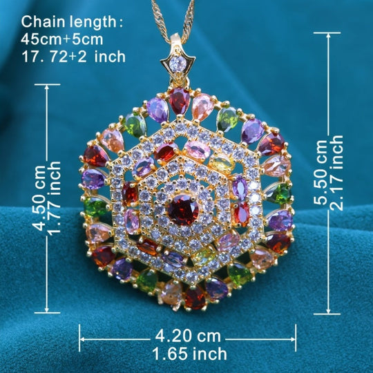 Elegant Pendant Necklace with Synthetic Cubic Zirconia