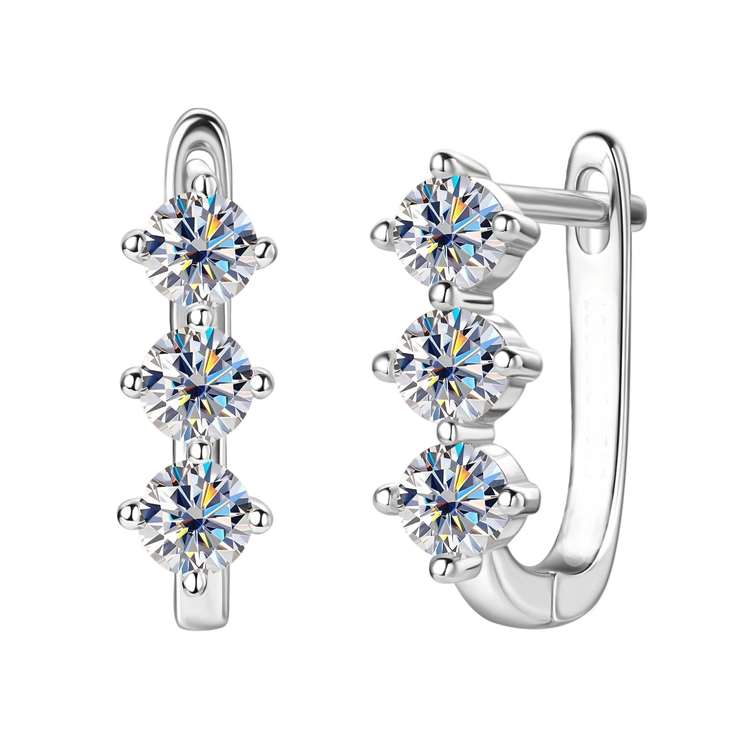 Moissanite Hoop Earrings