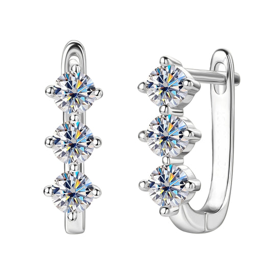 Moissanite Hoop Earrings
