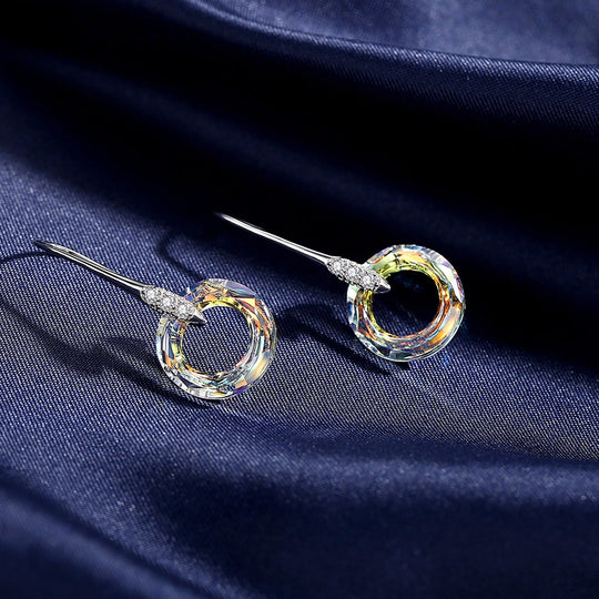 Cosmic Ring Crystal Drop Earrings