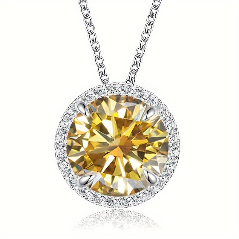 Moissanite Drop Pendant Necklace