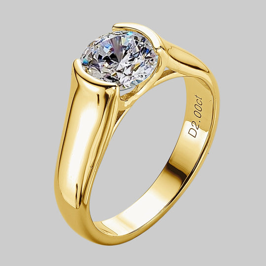 Classic Elegant Moissanite Engagement Ring