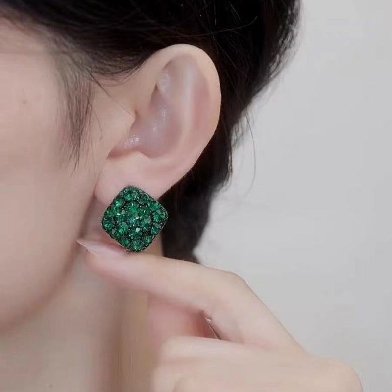 Vintage Diamond-Shaped Earrings