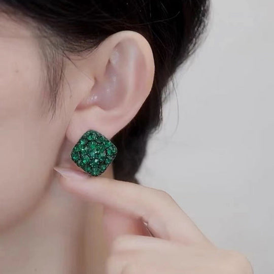 Vintage Diamond-Shaped Earrings