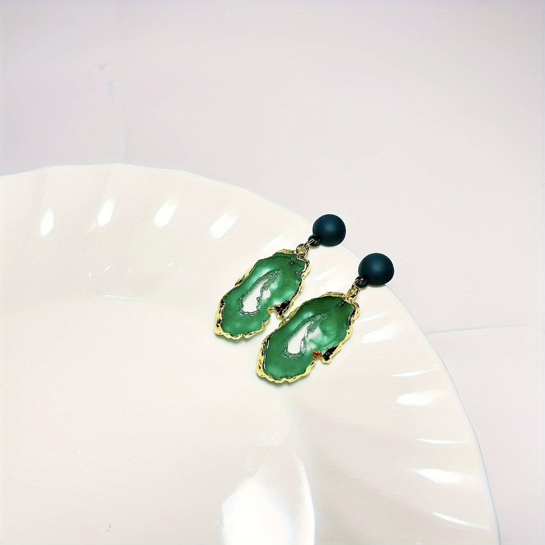 Vintage Irregular Resin Earrings