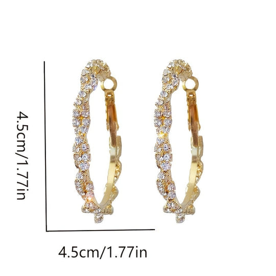 Luxurious Bling Hollow-Out Circle Earrings