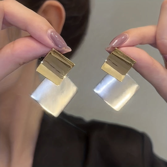 Brushed Rhombus Earrings