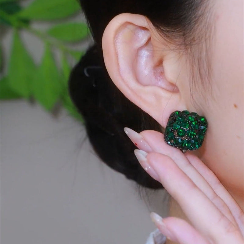 Vintage Diamond-Shaped Earrings