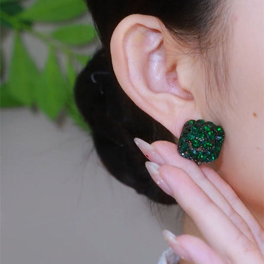 Vintage Diamond-Shaped Earrings