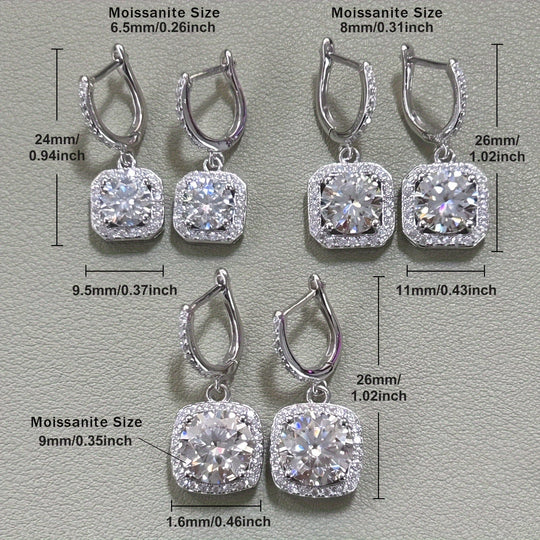 Round Moissanite Earrings