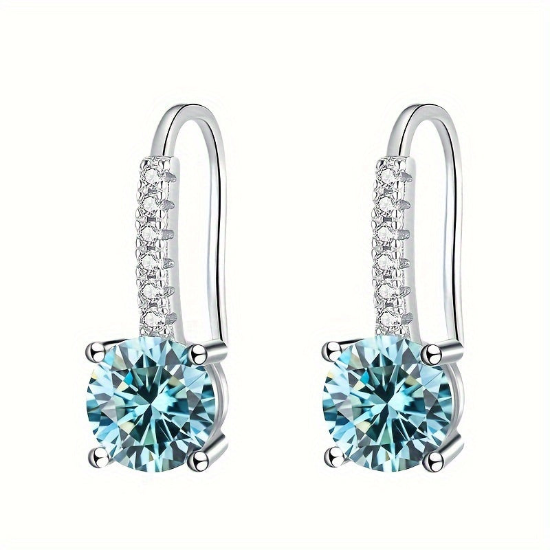 Colorful Moissanite Drop Earrings