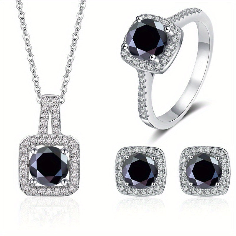 Moissanite Silver Jewelry Set