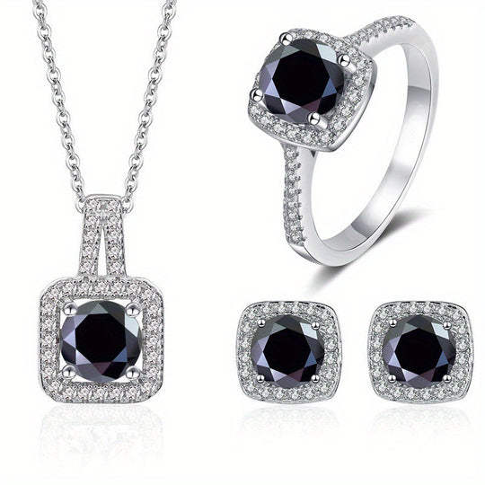 Moissanite Silver Jewelry Set