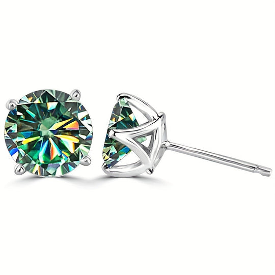 Genuine Moissanite Stud Earrings