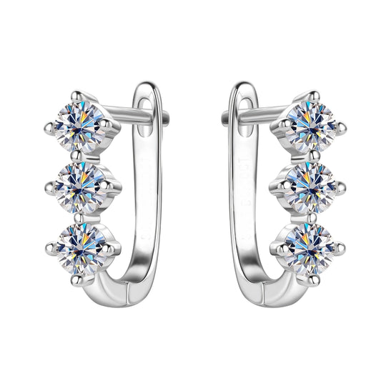 Moissanite Hoop Earrings