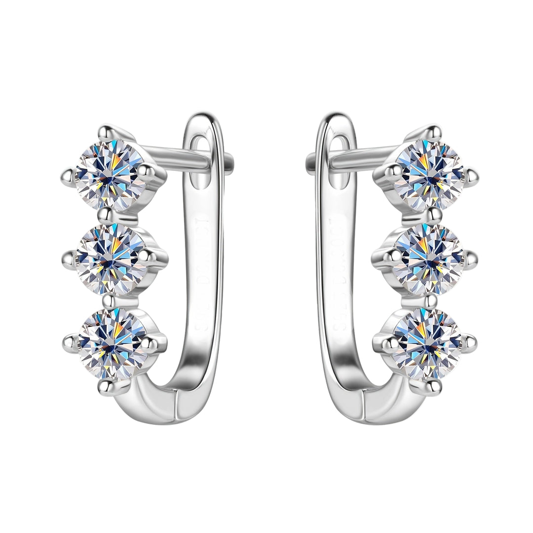 Moissanite Hoop Earrings
