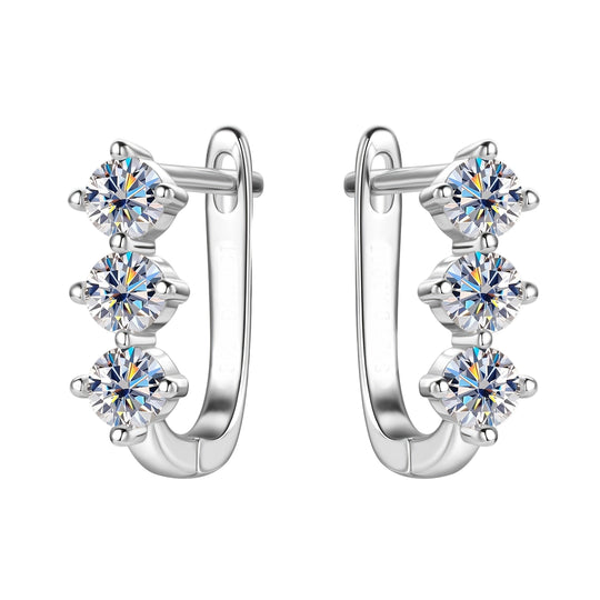 Moissanite Hoop Earrings