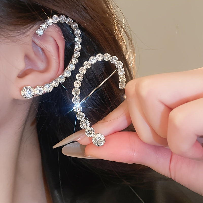 Glitter Rhinestone Ear Cuffs