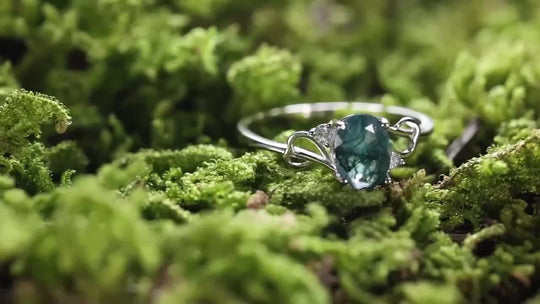 Plated Moss Agate Ring