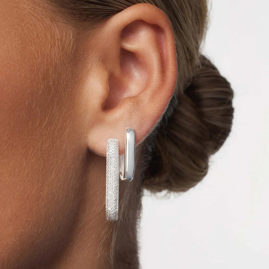 Large Icon Pavé Hoops
