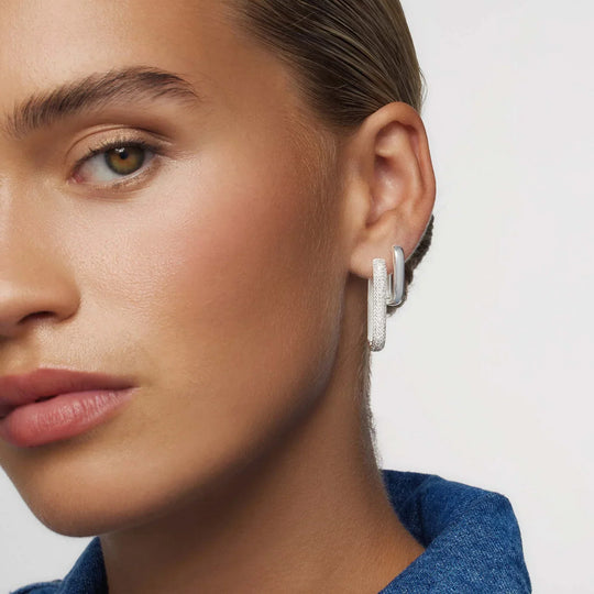 Large Icon Pavé Hoops