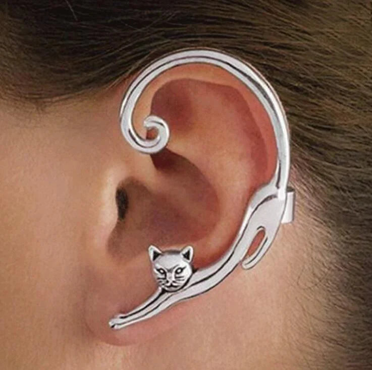 Silver Whisker Charm Earrings