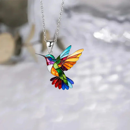 Beautiful Hummingbird Design Necklace