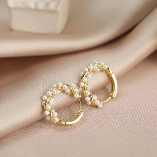 Pearl Hoop Earrings