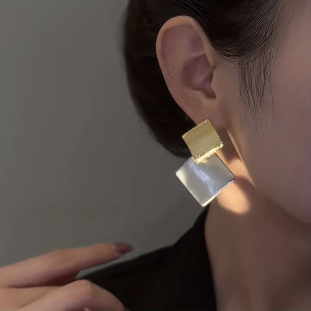 Brushed Rhombus Earrings