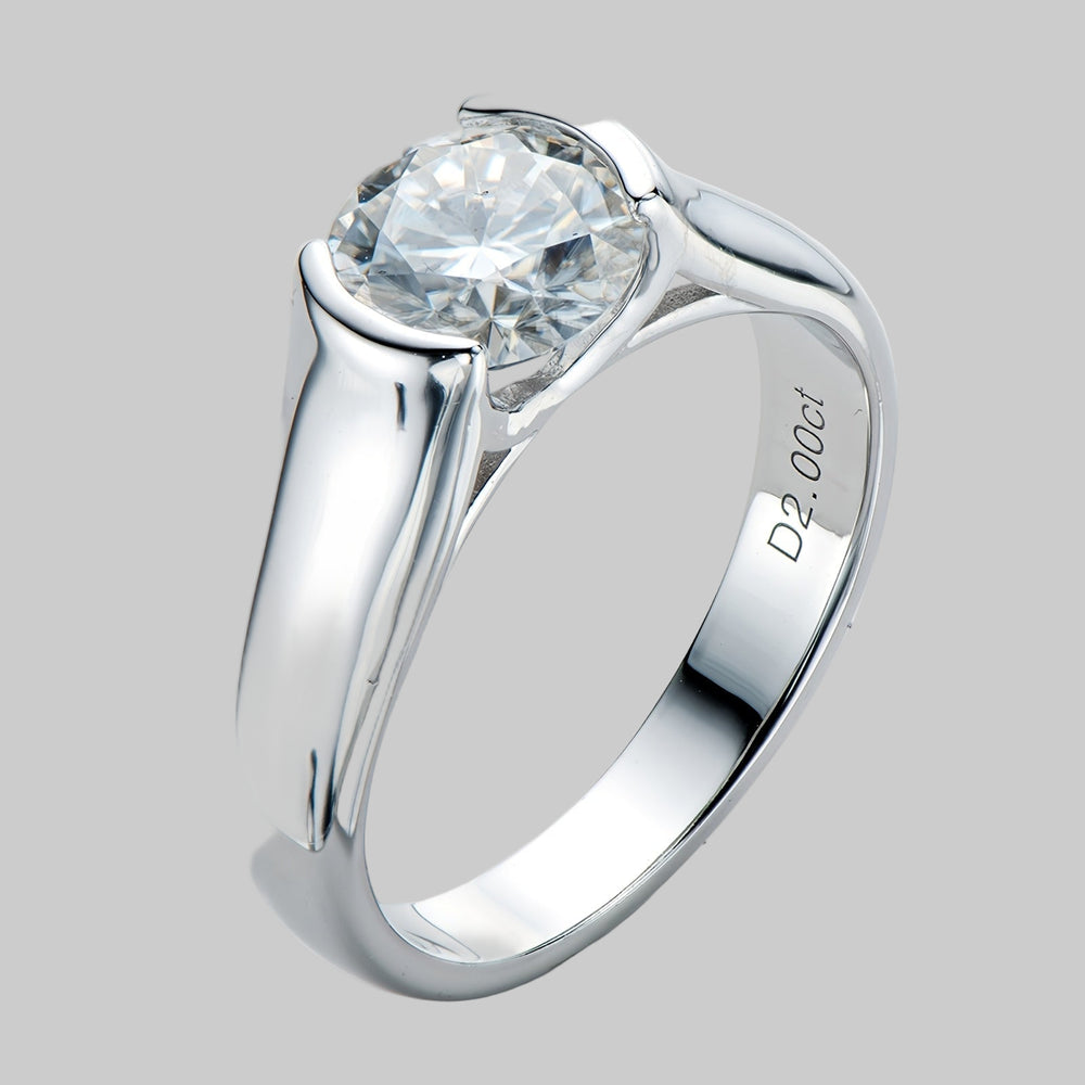 Classic Elegant Moissanite Engagement Ring