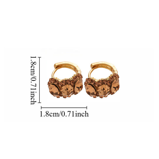 Elegant Rhinestone Hoop Earrings