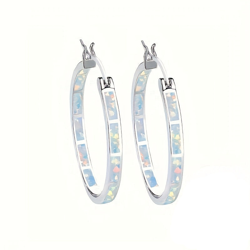 Elegant Silver Hoop Earrings
