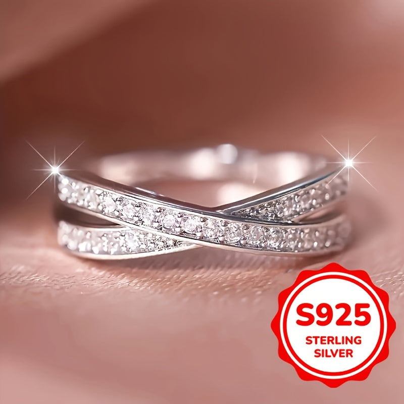 Minimalist Trendy X Shape Promise Ring
