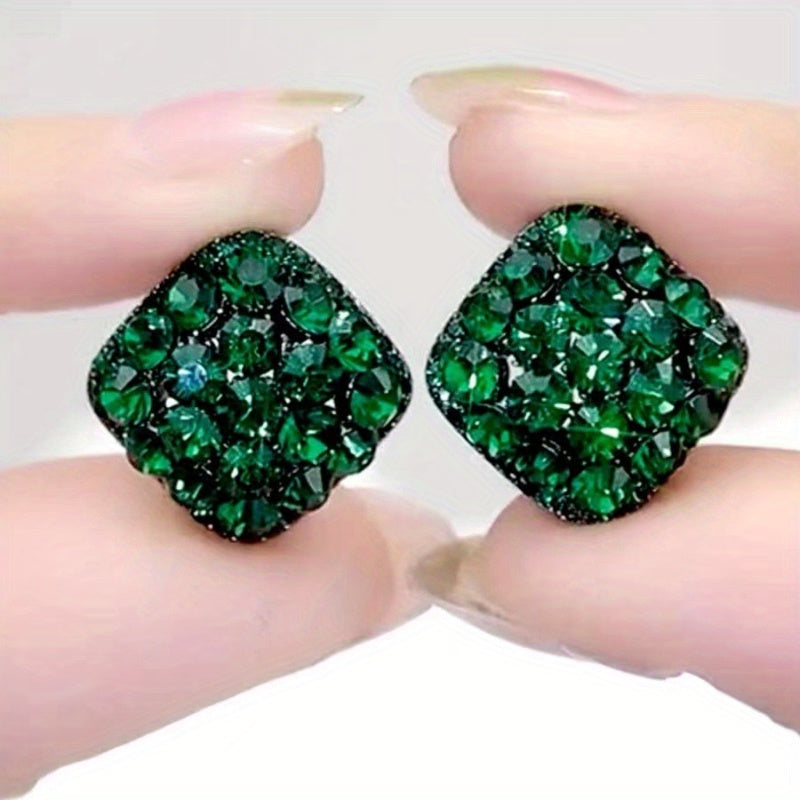 Vintage Diamond-Shaped Earrings