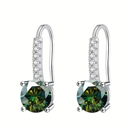 Colorful Moissanite Drop Earrings